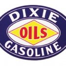  DIXIE OILS-GASOLINE OVAL SIGN RETRO ADV SIGNS D