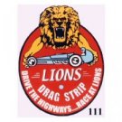 LIONS DRAG STRIP SIGN METAL ADV AD RACING SIGNS L