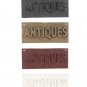 ONE TAN VINTAGE STYLE CAST IRON TAN ANTIQUES SIGN PLAQUE