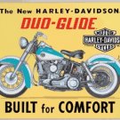 HARLEY DAVIDSON DUO-GLIDE MOTORCYCLE TIN SIGN H