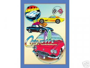 CORVETTE TIN SIGN RETRO METAL ADV SIGNS C