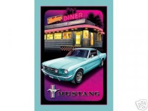 MUSTANG TIN SIGN RETRO METAL ADV SIGNS M