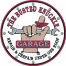 BUSTED KNUCKLE HEAVY STEEL BAKED ENAMEL SIGN 25.5"