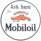 GARGOYLE MOBILOIL HEAVY STEEL BAKED ENAMEL SIGN 25.5"
