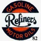 GASOLINE REFINERS MOTOR OILS SIGN  GAS METAL SIGNS G