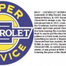 42" SUPER CHEVROLET SERVICE SIGN METAL ADV SIGNS C