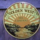 GOLDEN WEST OIL PORCELAIN-COATED SIGN METAL ADV SIGNS G