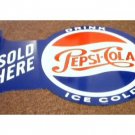 PEPSI COLA FLANGE TIN SIGN