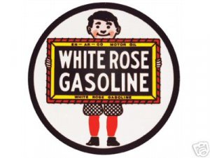 WHITE ROSE GASOLINE SIGN METAL ADV SIGNS