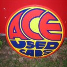 ACE USED CARS SIGN METAL ADV SIGNS ACE USED CARS SIGN METAL ADV SIGNS