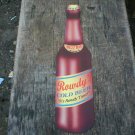 SM ROWDY DIE-CUT COLD BEER TIN SIGN METAL RETRO SIGNS R