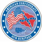 AMERICAN CONFEDERATE TIN SIGN  METAL ADV SIGNS