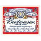 BUDWEISER LABEL TIN SIGN METAL ADV SIGNS
