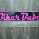 BIKER BABE ALUMINUM SIGN METAL RETRO ADV AD SIGNS B