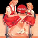 COKE REFRESH FOUNTAIN SIGN METAL RETRO ADV SIGNS