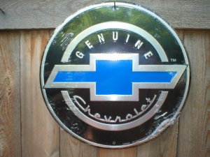 GENUINE CHEVROLET TIN SIGN METAL ADV SIGNS C
