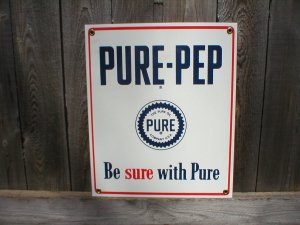 PURE-PEP PORCELAIN-COATED ADV SIGN P
