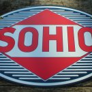 SOHIO PORCELAIN-COATED ADV SIGN S