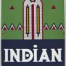 INDIAN GASOLINE GAS PUMP PORCELAIN-COATED SIGN S