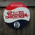 PEPSI-COLA  PORCELAIN-COATED RETRO ADV SIGN P