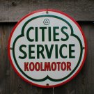 CITIES SERVICE PORCELAIN-COATED RETRO ADV SIGN P