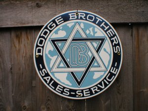 DODGE BROTHERS PORCELAIN-COATED RETRO ADV SIGN C