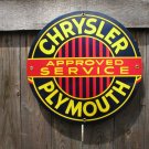CHRYSLER PLYMOUTH PORCELAIN-COATED RETRO ADV SIGN C