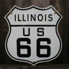 ROUTE 66 ILLINOIS PORCELAIN-COATED SHIELD SIGN I ROUTE 66 ILLINOIS PORCELAIN-COATED SHIELD SIGN I