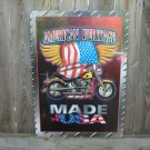 AMERICAN HERITAGE MADE IN THE USA MOTORCYCLE SIGN