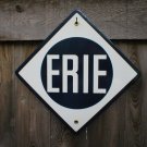 ERIE PORCELAIN-COATED RAILROAD SIGN A