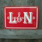 L & N PORCELAIN-COATED RAILROAD SIGN C