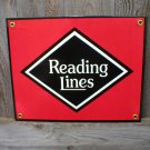 READING LINES PORCELAIN-COATED RAILROAD SIGN C