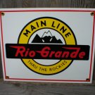 RIO GRANDE PORCELAIN-COATED RAILROAD SIGN C
