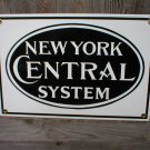 NEW YORK CENTRAL PORCELAIN-COATED RAILROAD SIGN C NEW YORK CENTRAL PORCELAIN-COATED RAILROAD SIGN C