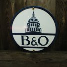 B&O PORCELAIN-COATED RAILROAD SIGN A