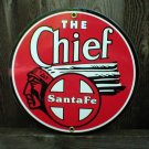 THE CHIEF SANTEFE PORCELAIN-COATED ADV SIGN C THE CHIEF SANTEFE PORCELAIN-COATED ADV SIGN C