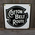 COTTON BELT ROUTE  PORCELAIN-COATED RAILROAD SIGN S