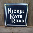 NICKEL PLATE ROAD PORCELAIN-COATED RAILROAD SIGN S