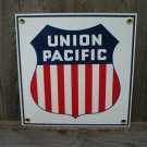 UNION PACIFIC PORCELAIN-COATED RAILROAD SIGN S UNION PACIFIC PORCELAIN-COATED RAILROAD SIGN S