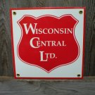WISCONSIN CENTRAL LTD PORCELAIN-COATED RAILROAD SIGN S
