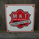 M-K-T KATY RAILROAD PORCELAIN-COATED RAILROAD SIGN S