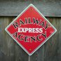 RAILWAY EXPRESS AGENCY PORCELAIN-COATED RAILROAD SIGN S
