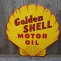 GOLDEN SHELL MOTOR OIL PORCELAIN-COATED ADV SIGN