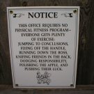 OFFICE RULES PORCELAIN-COATED SIGN D