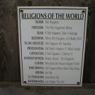 RELIGIONS OF THE WORLD PORCELAIN-COATED SIGN D