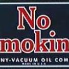 SOCONY VACUUM NO SMOKING PORCELAIN SIGN METAL SIGNS