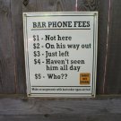 BAR PHONE FEES PORCELAIN COAT SIGN HOME OFFICE WALL DECOR BAR PHONE FEES PORCELAIN COAT SIGN HOME OFFICE WALL DECOR