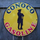 CONOCO GASOLINE PORCELAIN COAT SIGN METAL ADV SIGNS M CONOCO GASOLINE PORCELAIN COAT SIGN METAL ADV SIGNS M