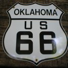 OKLAHOMA US 66 PORCELAIN-COATED SHIELD SIGN O OKLAHOMA US 66 PORCELAIN-COATED SHIELD SIGN O