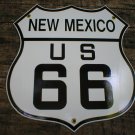 NEW MEXICO US 66 PORCELAIN-COATED SHIELD SIGN N